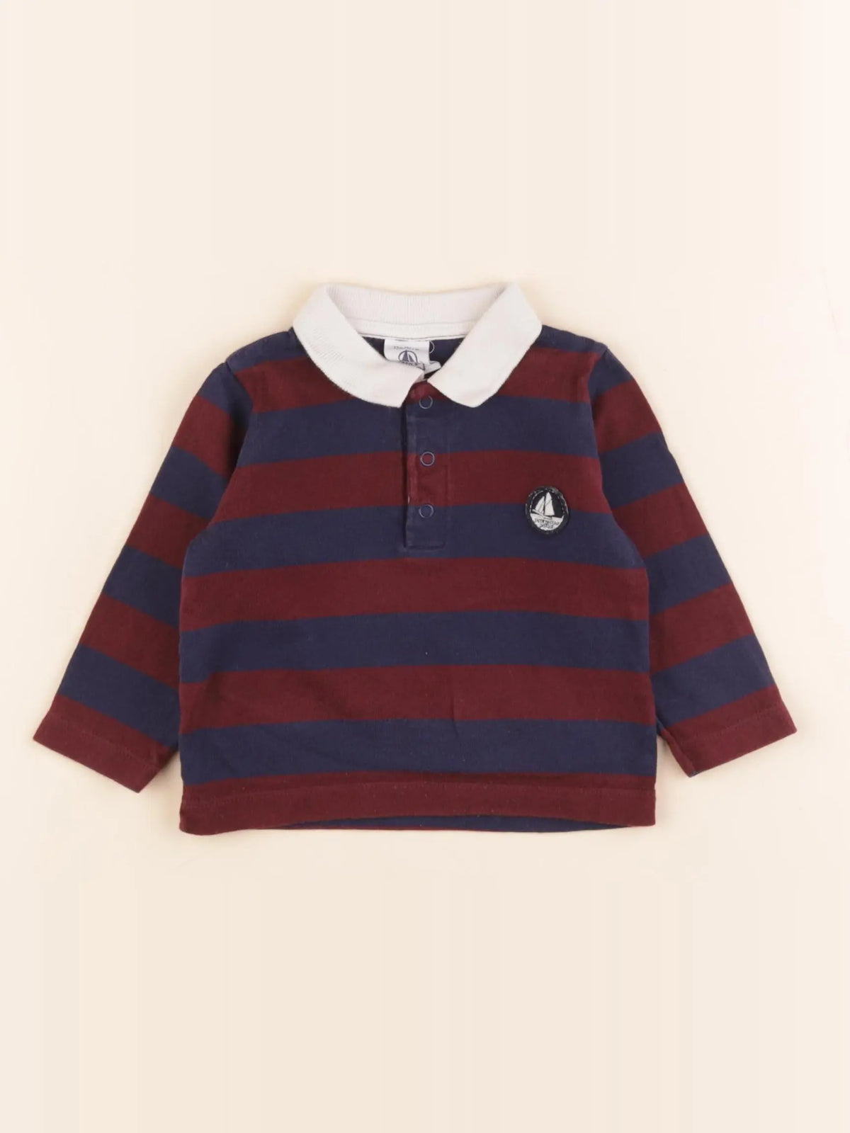 Polo bleu, rouge