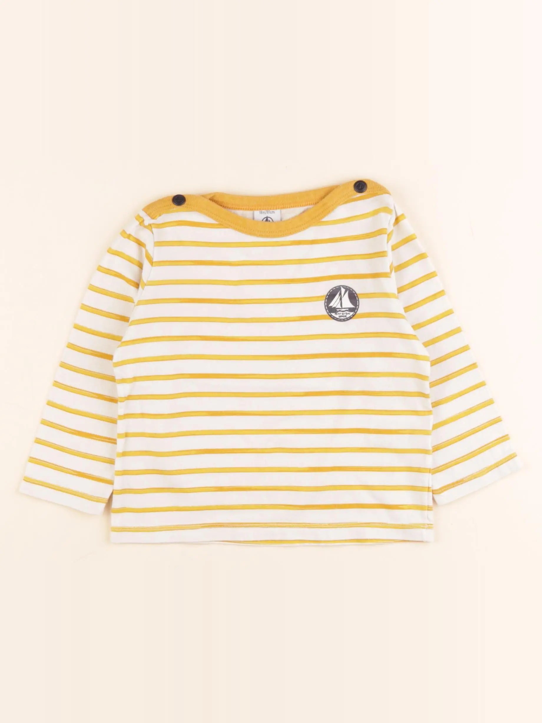Tee-shirt beige, jaune