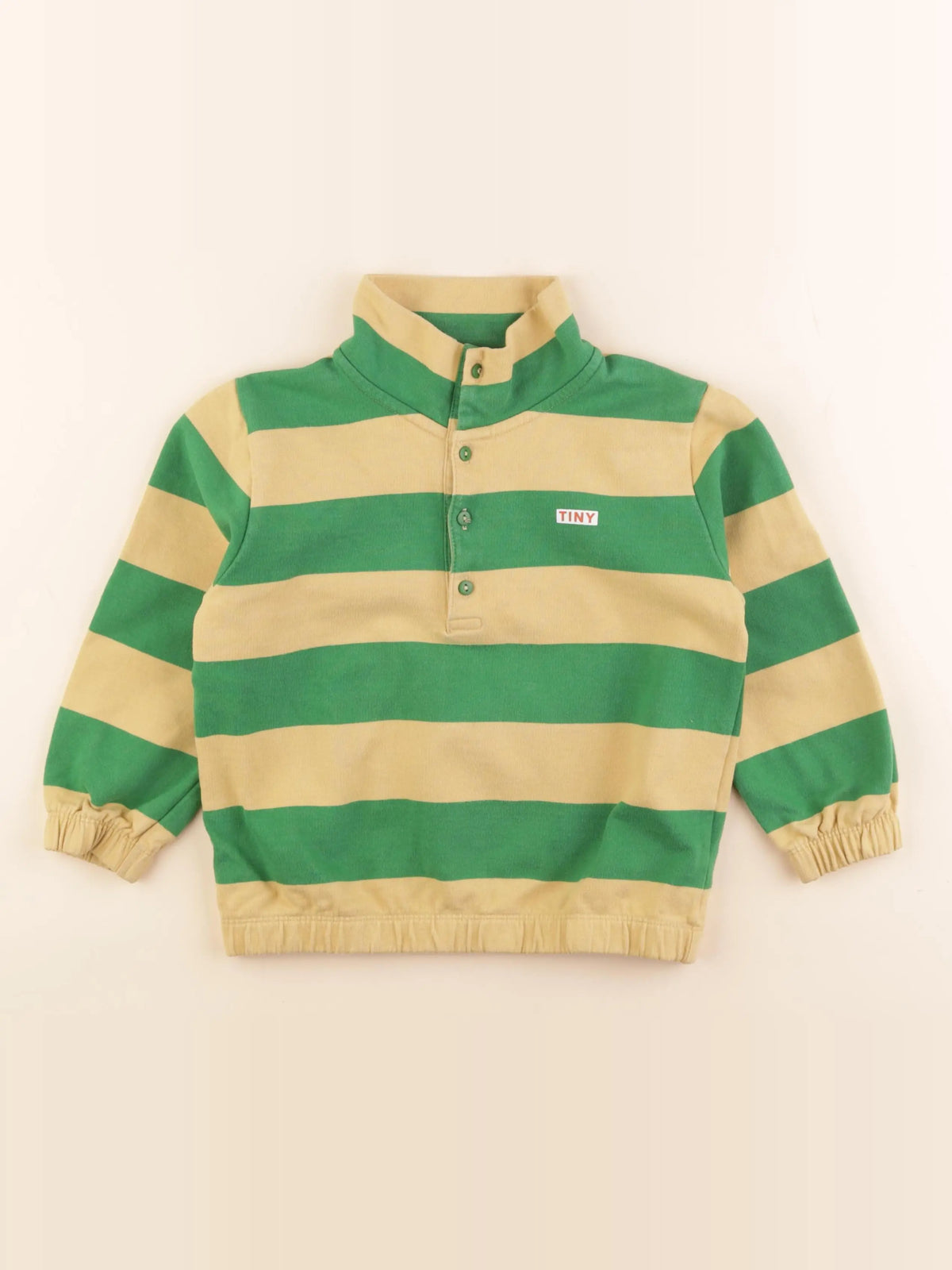 Tiny Cottons - sweat vert, beige - 6 ans