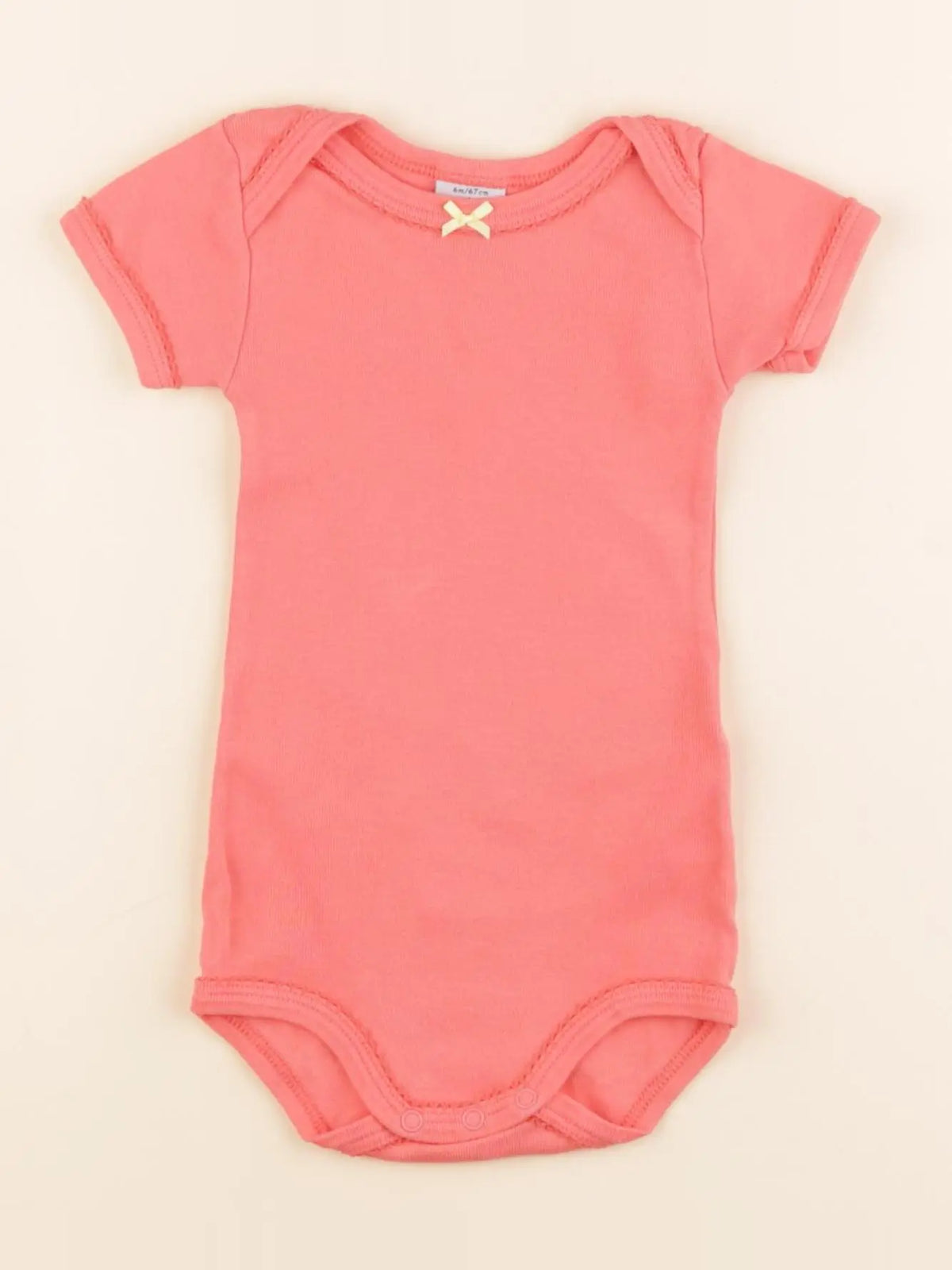 Petit Bateau - body rose - 6 mois