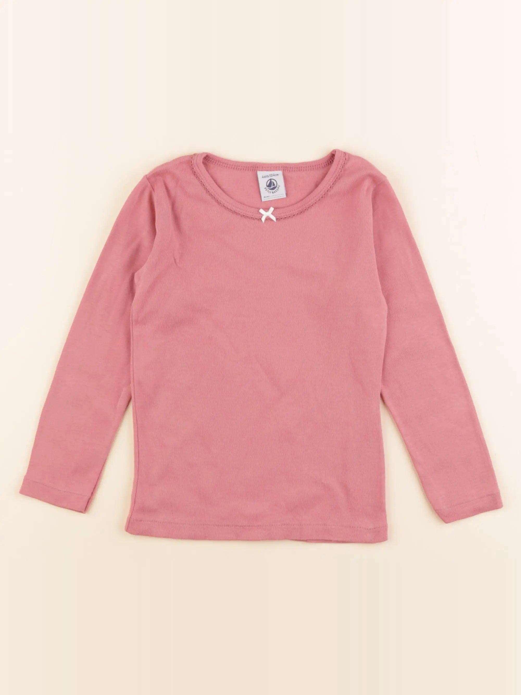 Petit Bateau - maillot de corps rose - 4 ans