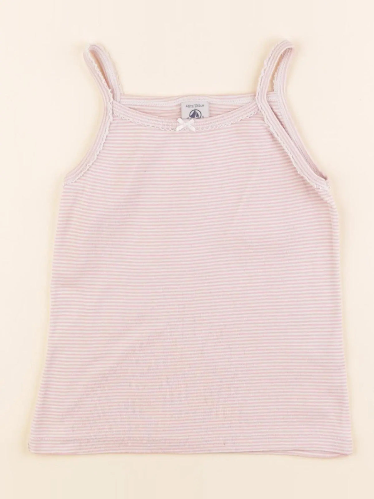Petit Bateau - maillot de corps rose - 4 ans