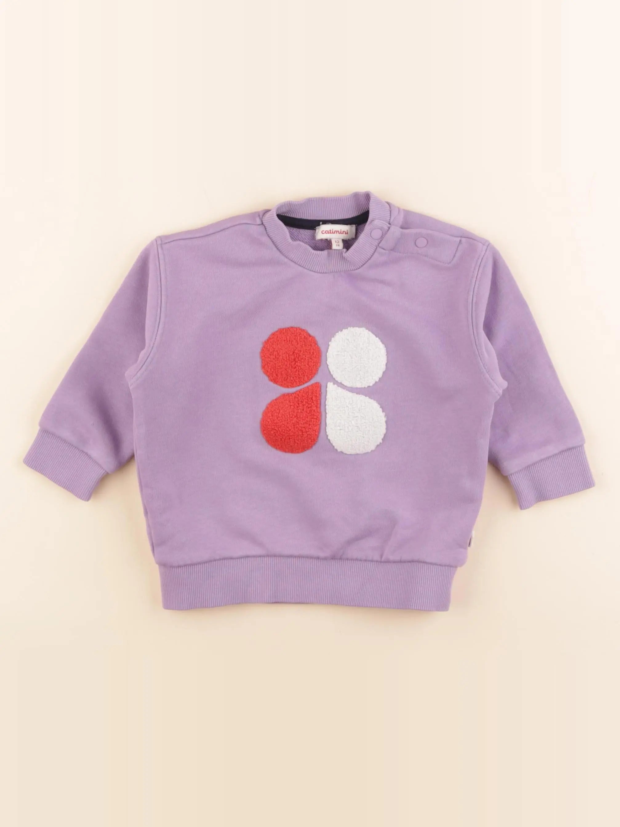 Catimini - sweat violet - 12 mois