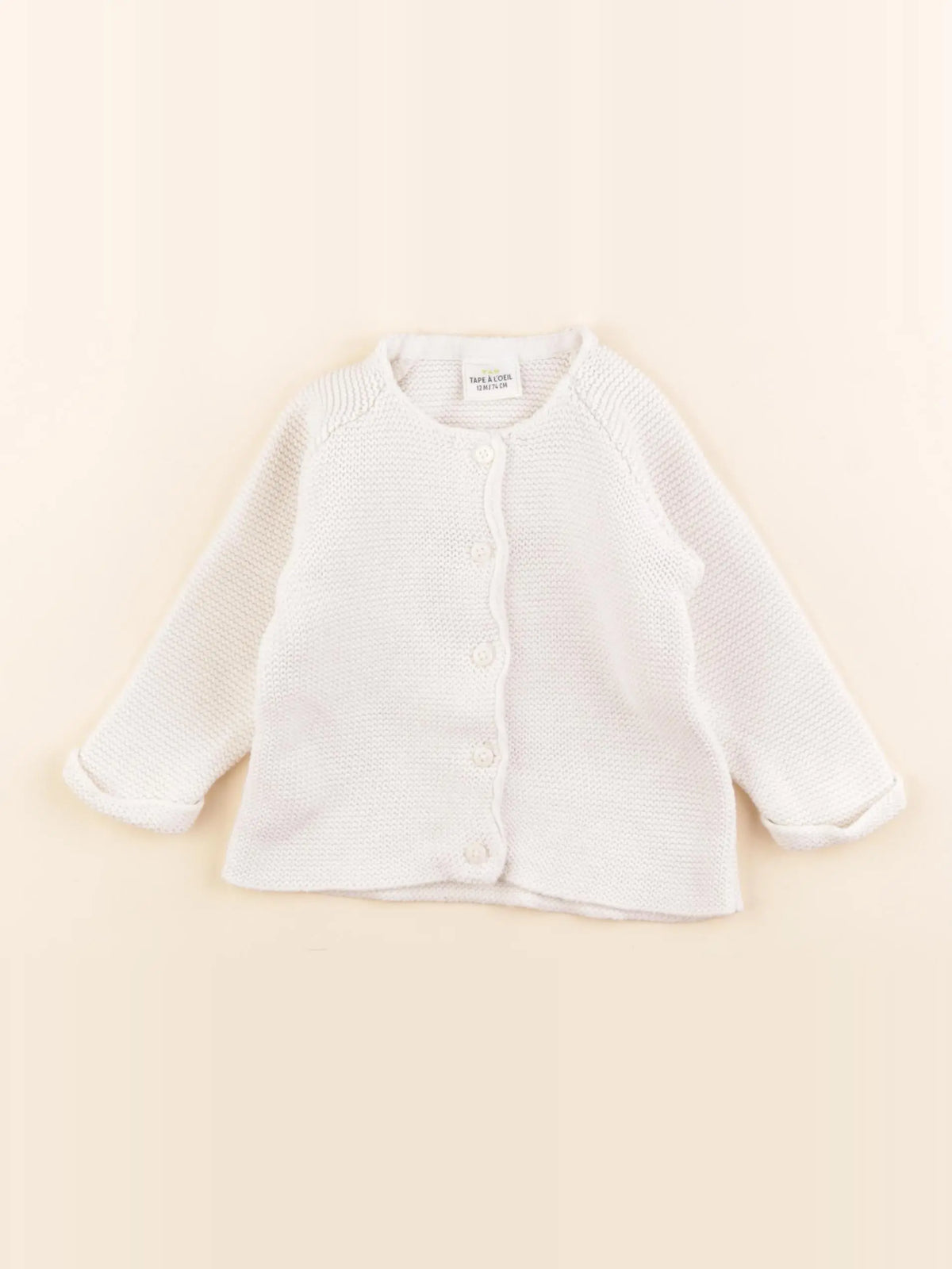 Tape à l'oeil - gilet beige - 12 mois