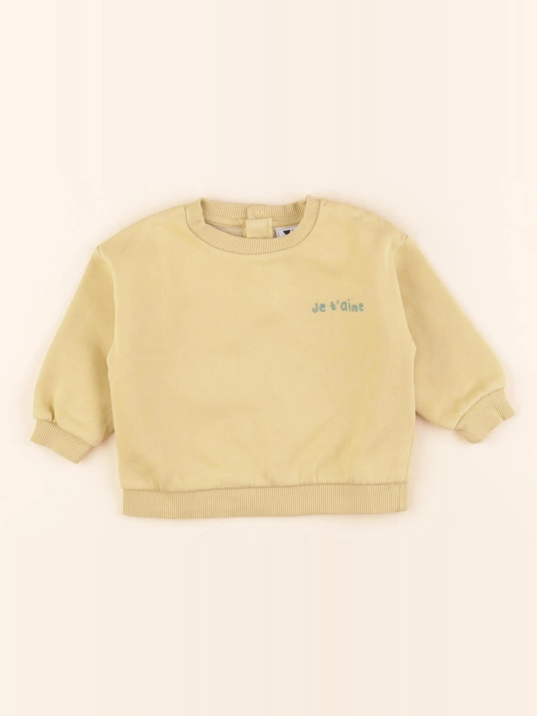 Tape à l'oeil - sweat jaune - 6 mois