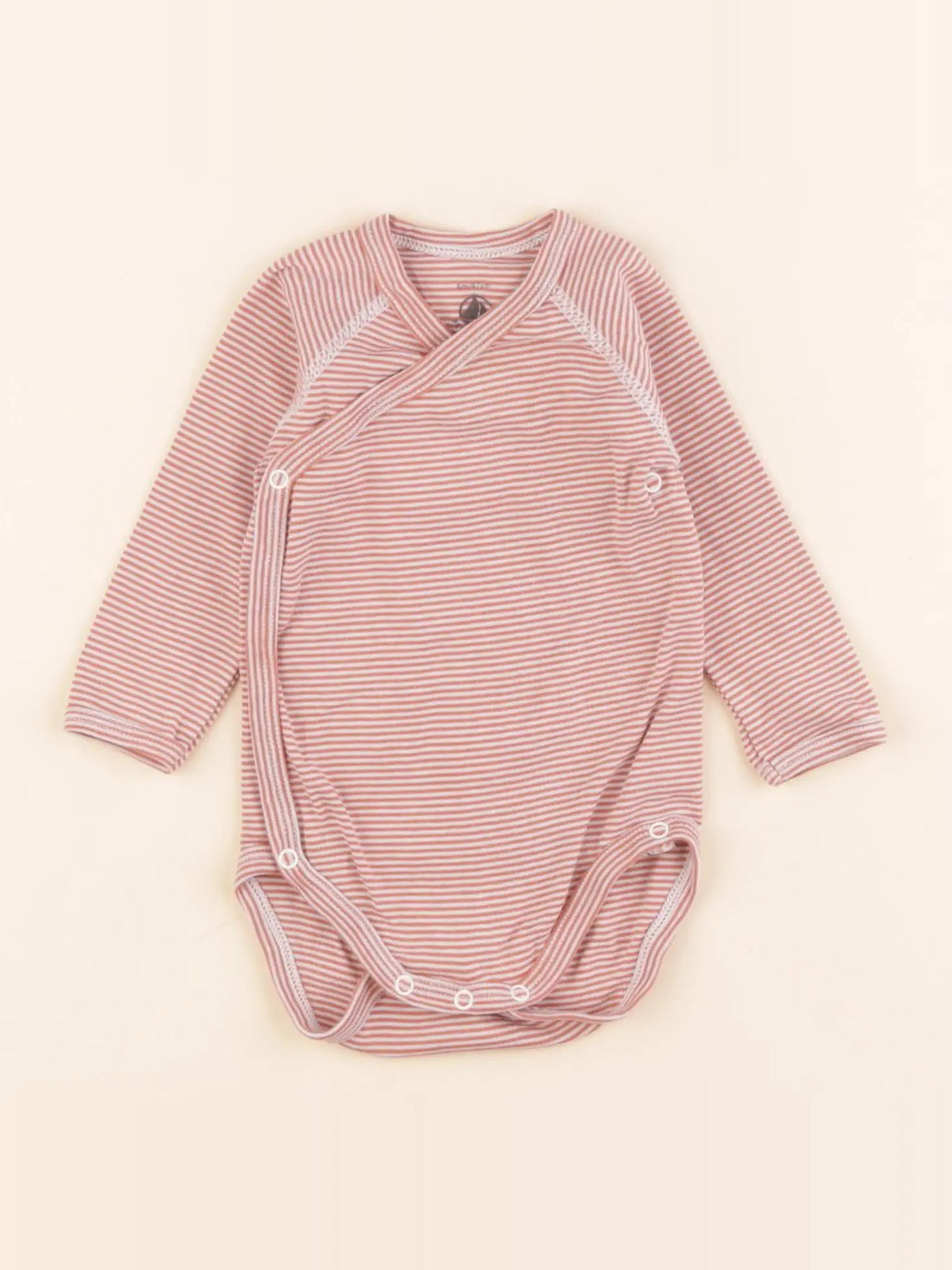 Petit Bateau - body orange - 6 mois