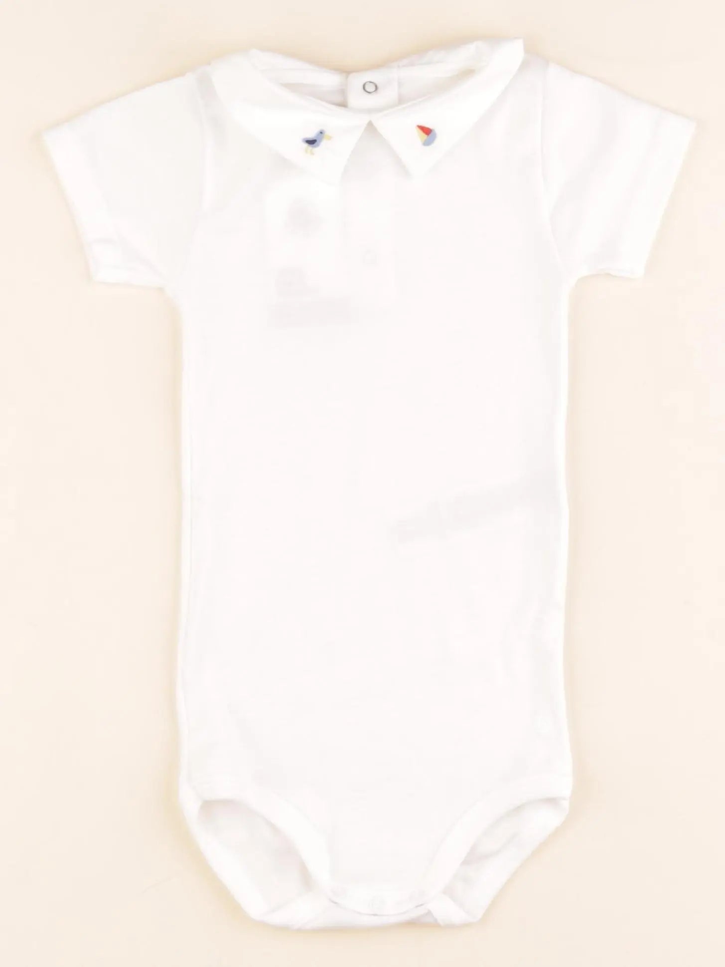 Petit Bateau - body à col blanc - 24 mois