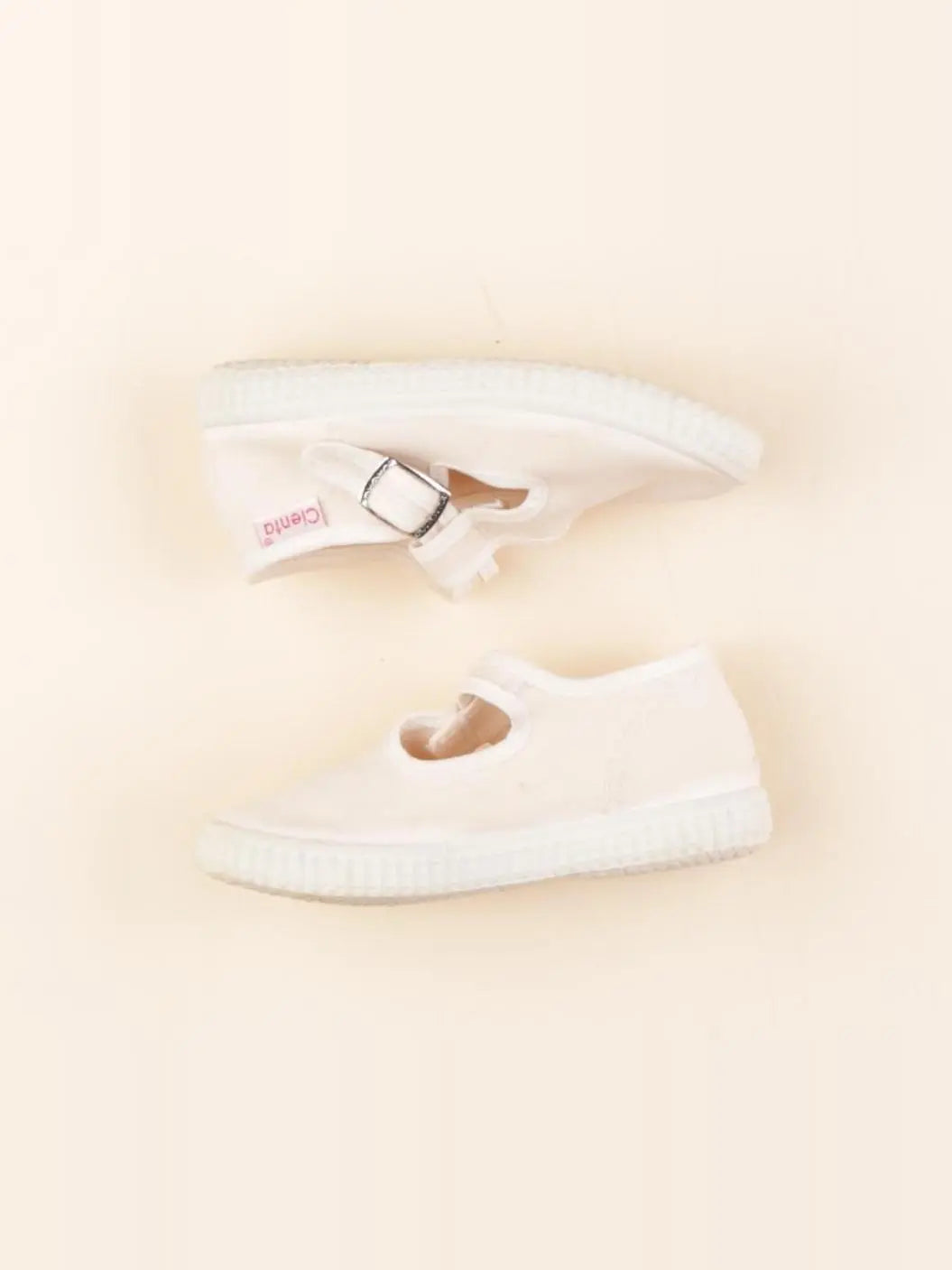 Cienta - tennis à scratch/ lacets beige - pointure 24
