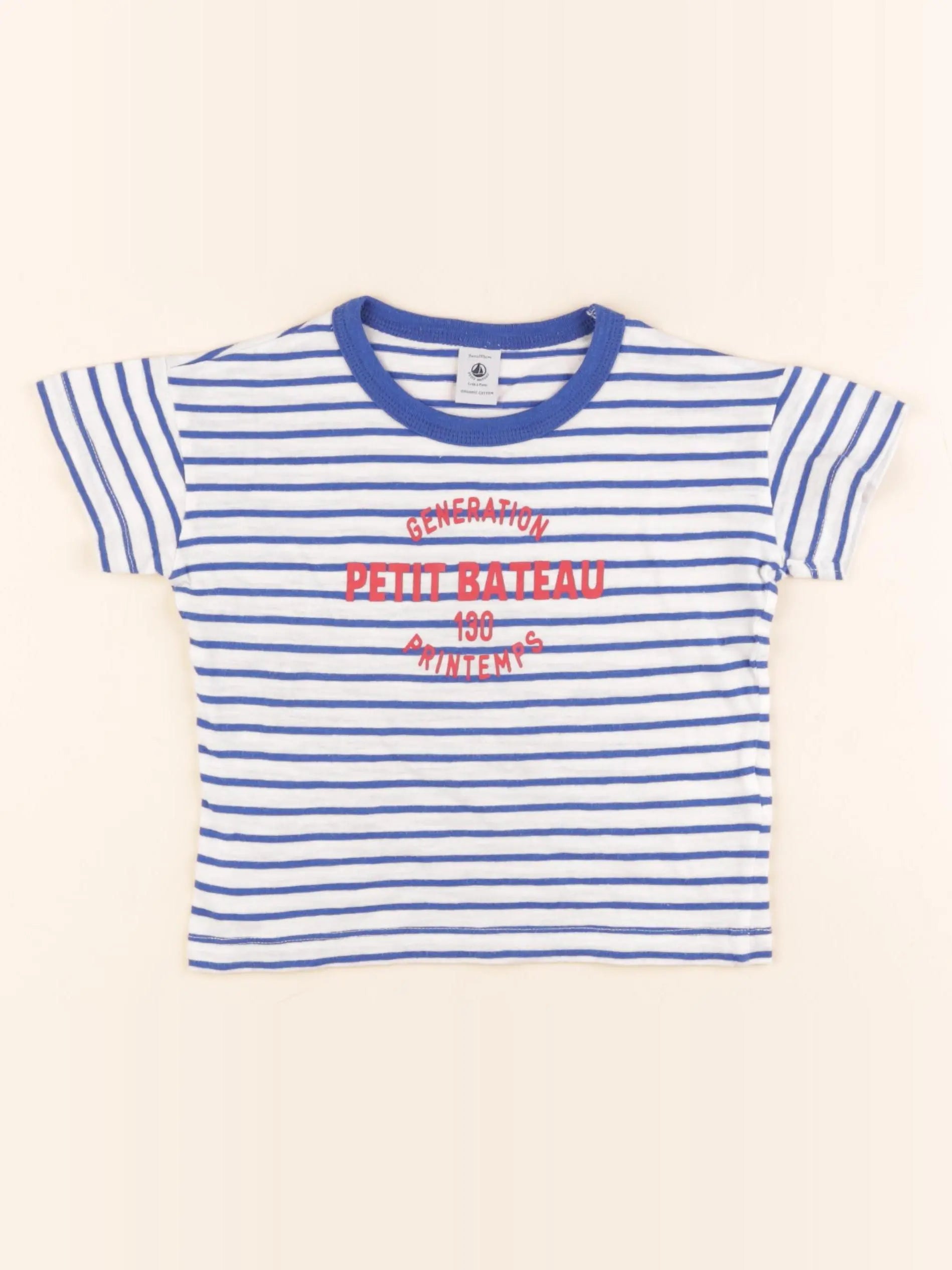 Tee-shirt bleu, blanc