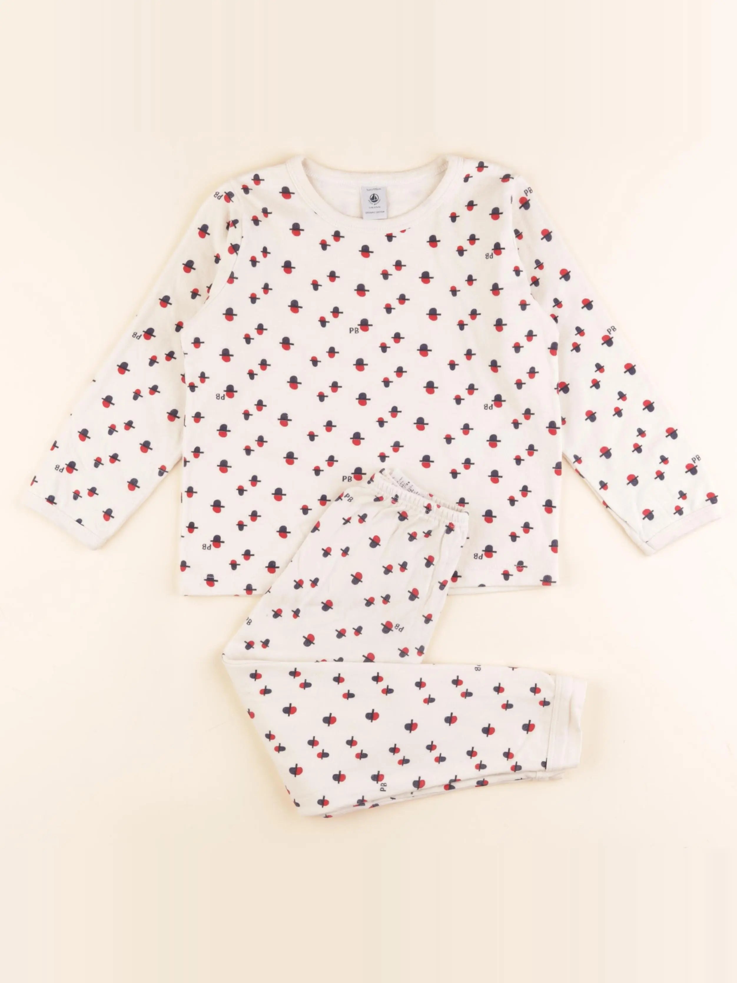 Pyjama coton beige