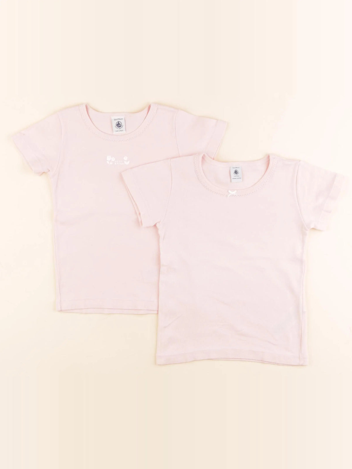 Lot de 2 maillots de corps rose