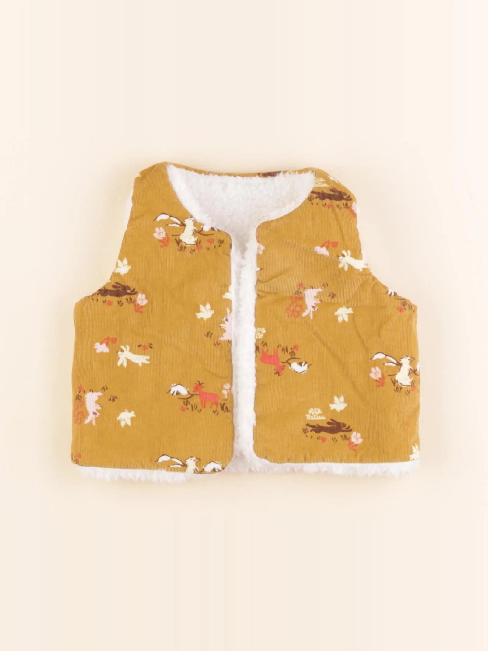 Gilet réversible jaune