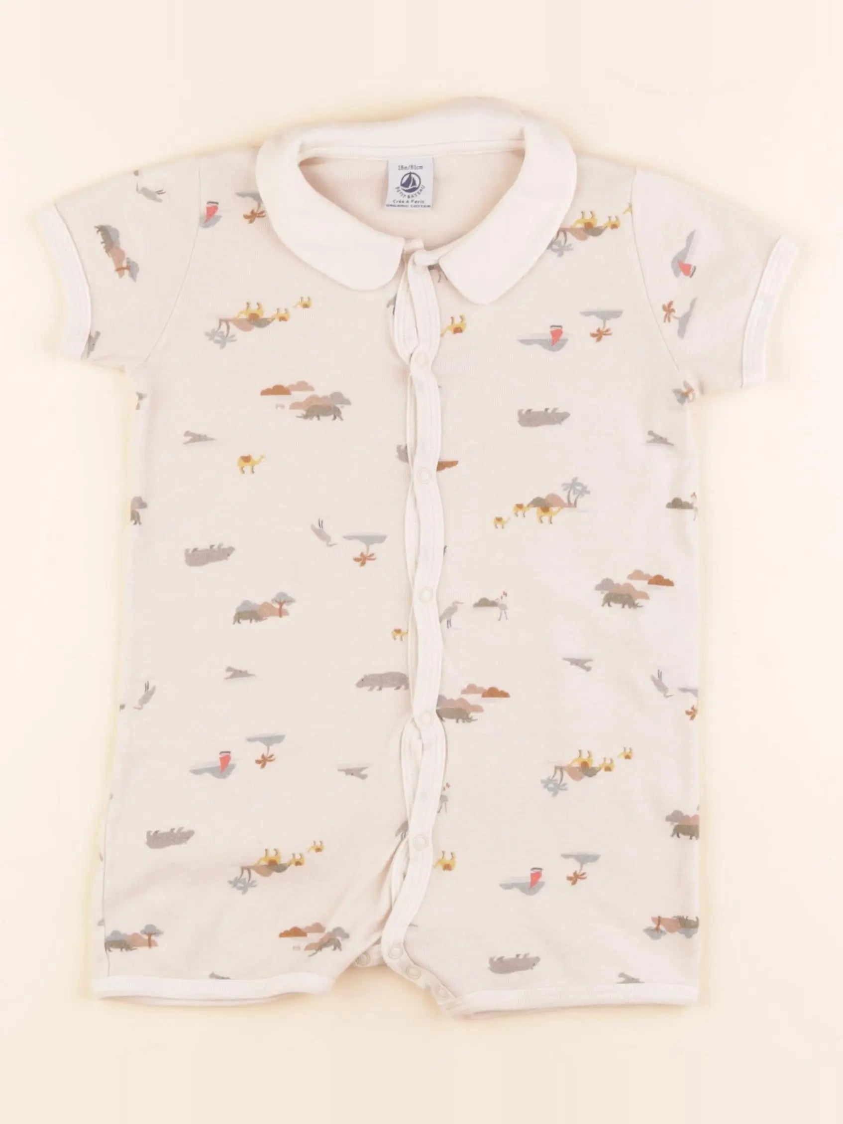 Pyjama coton beige