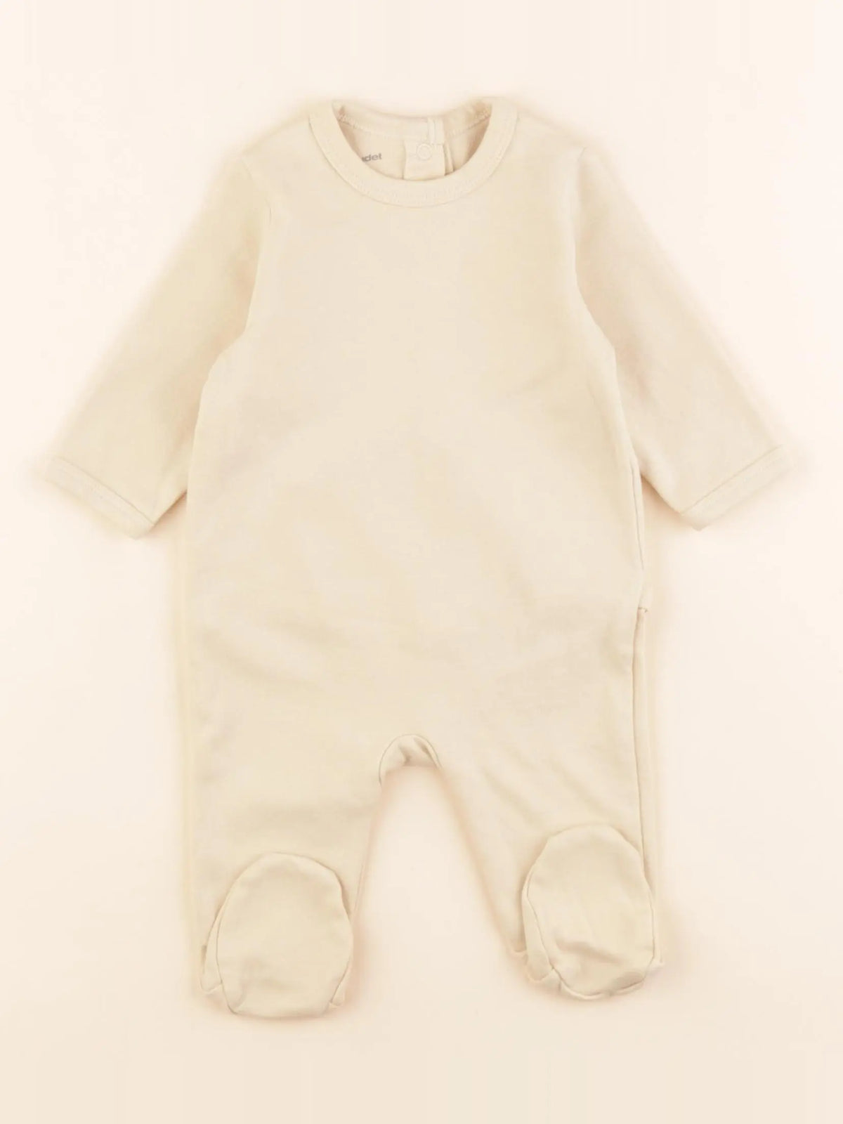 Vertbaudet - pyjama coton beige - 3 mois