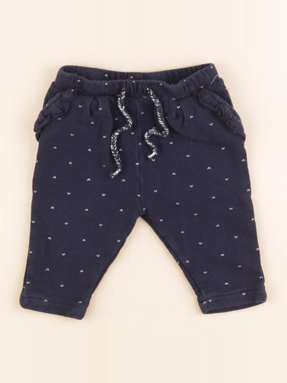Vertbaudet - jogging bleu, or - 6 mois