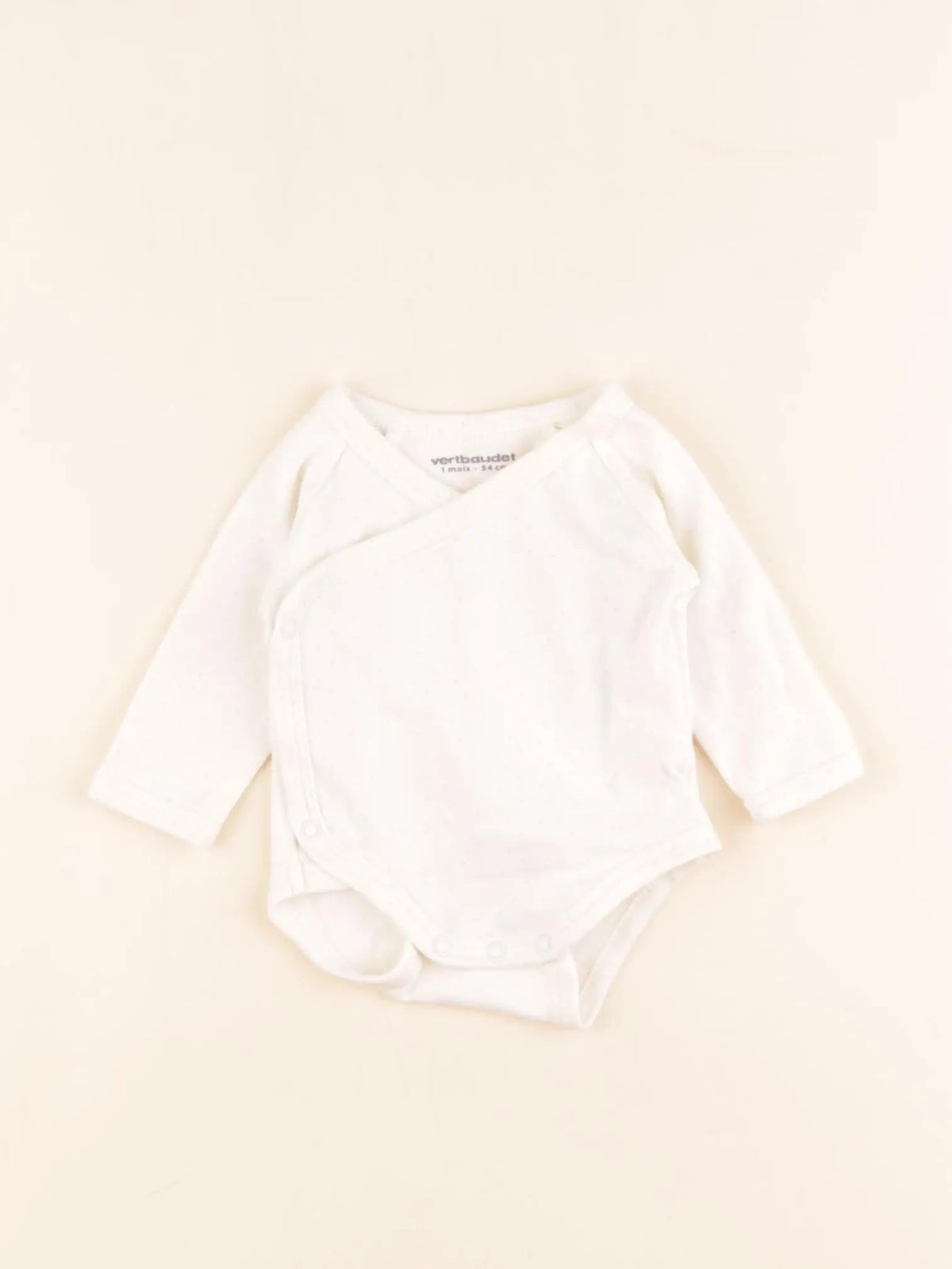 Vertbaudet - body beige - 1 mois