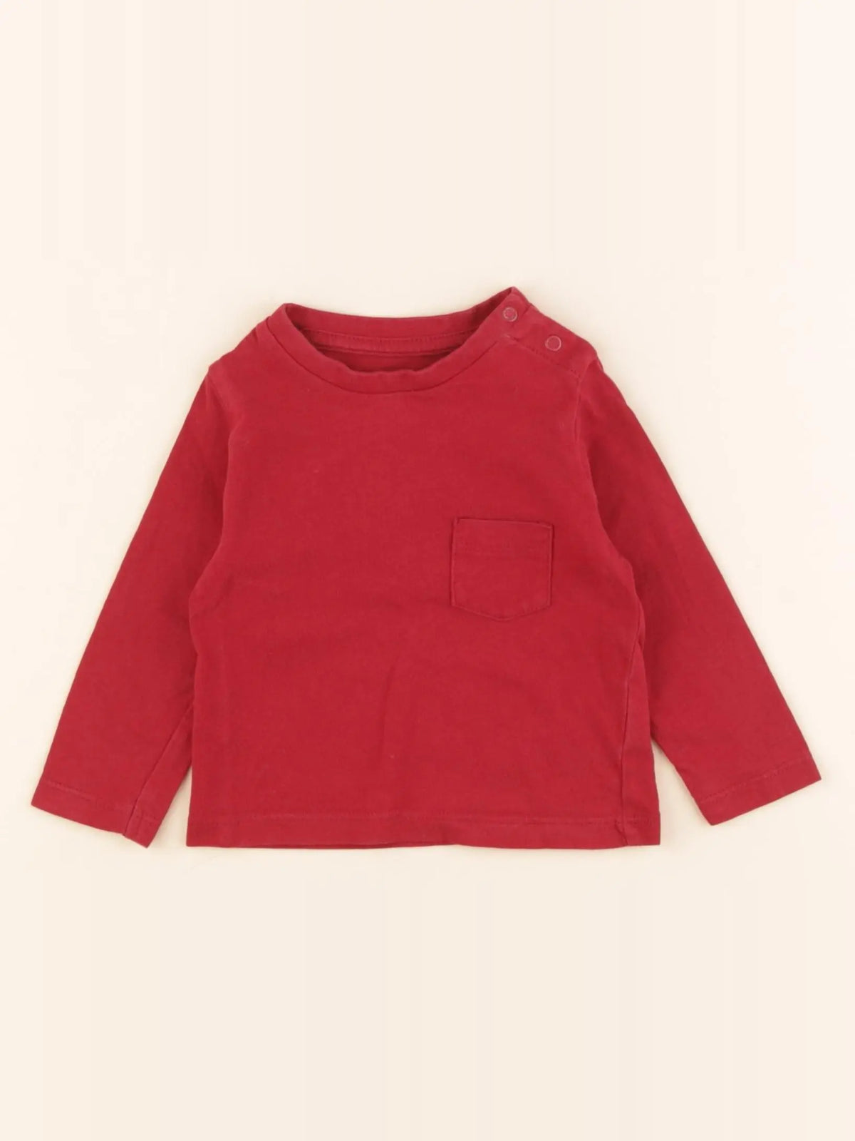 Vertbaudet - tee-shirt rouge - 6 mois