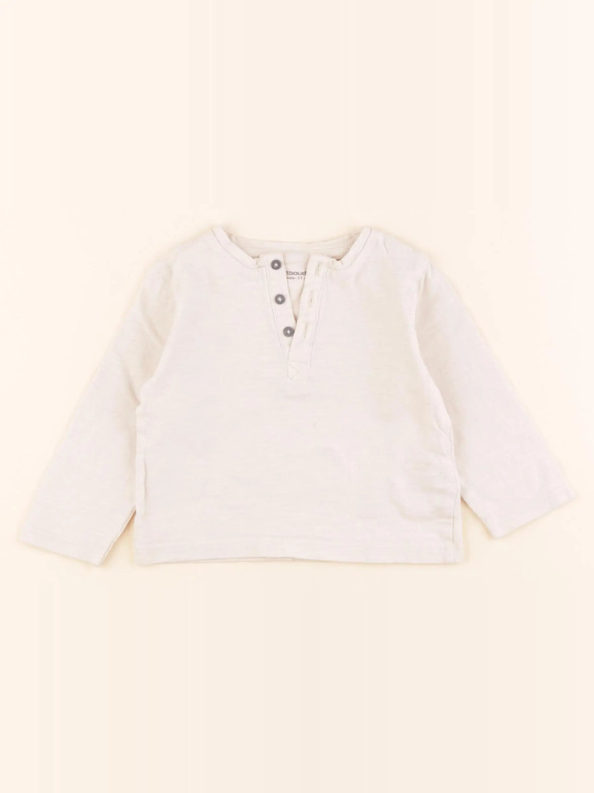 Vertbaudet - tee-shirt beige - 9 mois