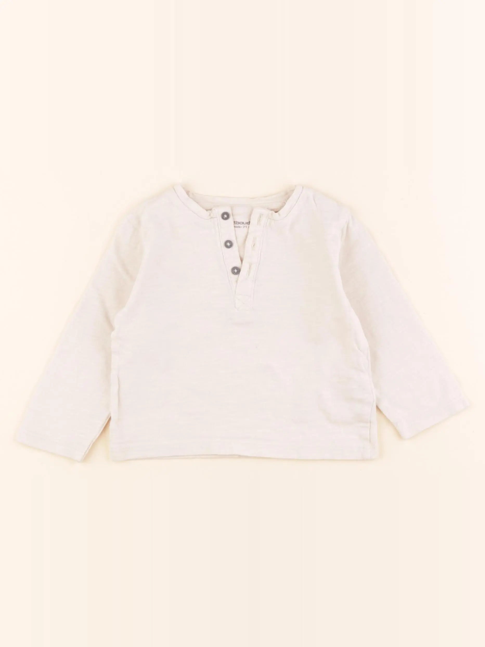 Vertbaudet - tee-shirt beige - 9 mois