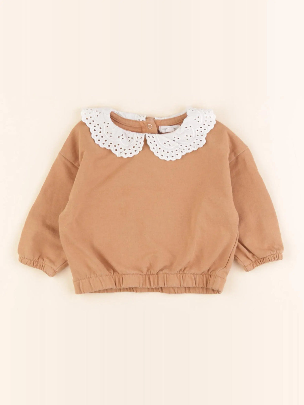 Vertbaudet - sweat marron - 9 mois
