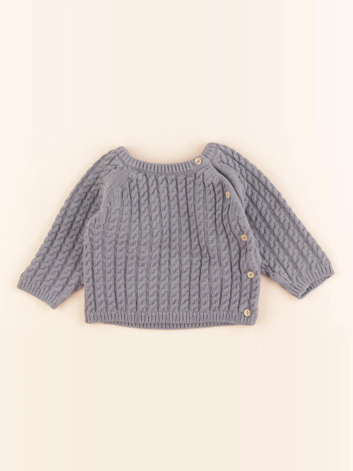 H&M - pull bleu - 2/4 mois