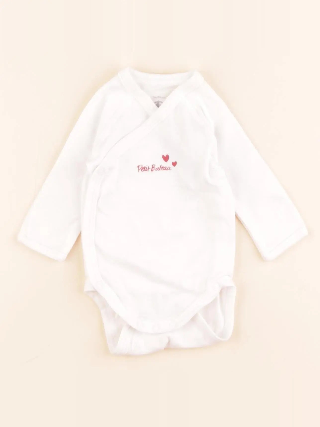 Petit Bateau - body blanc - 1 mois