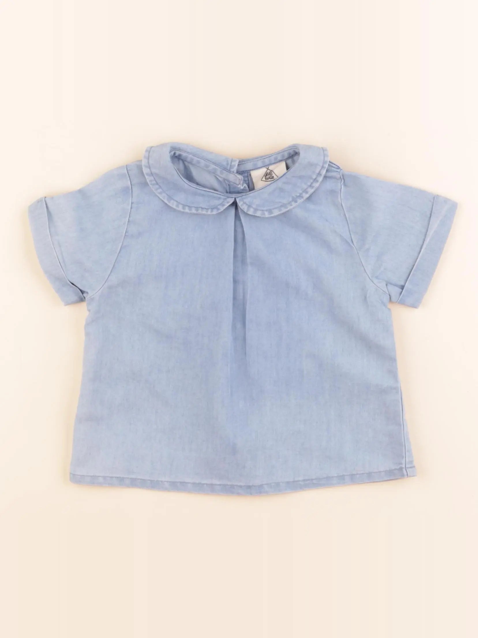 Lililotte - blouse bleu - 6/9 mois