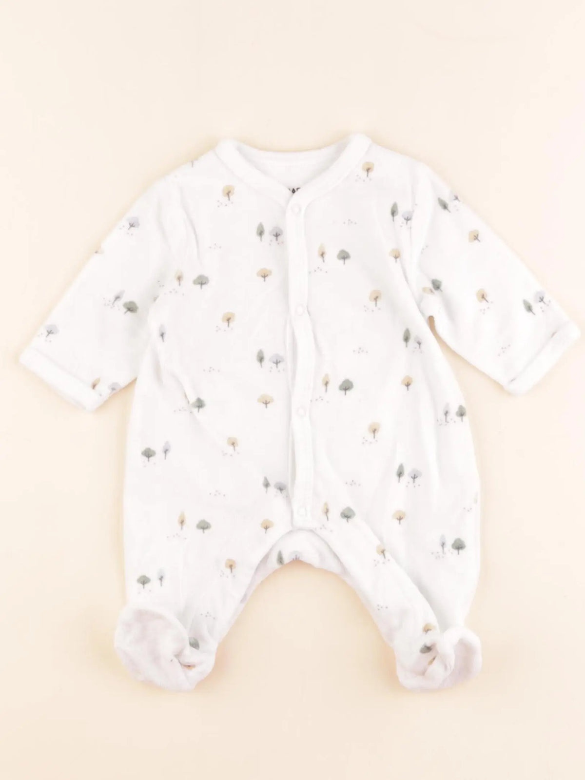 La Redoute - pyjama velours blanc - 1 mois