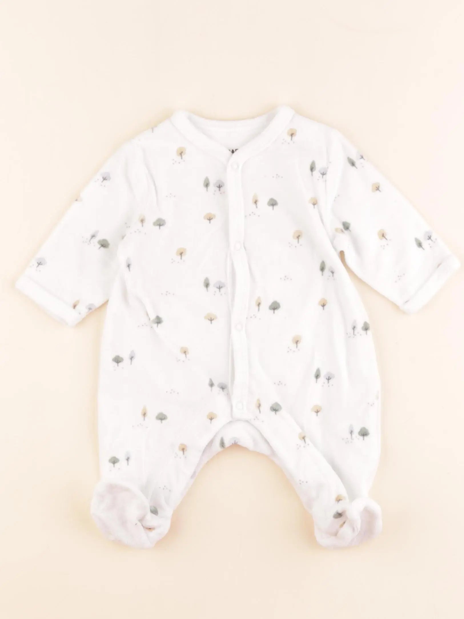 La Redoute - pyjama velours blanc - 1 mois