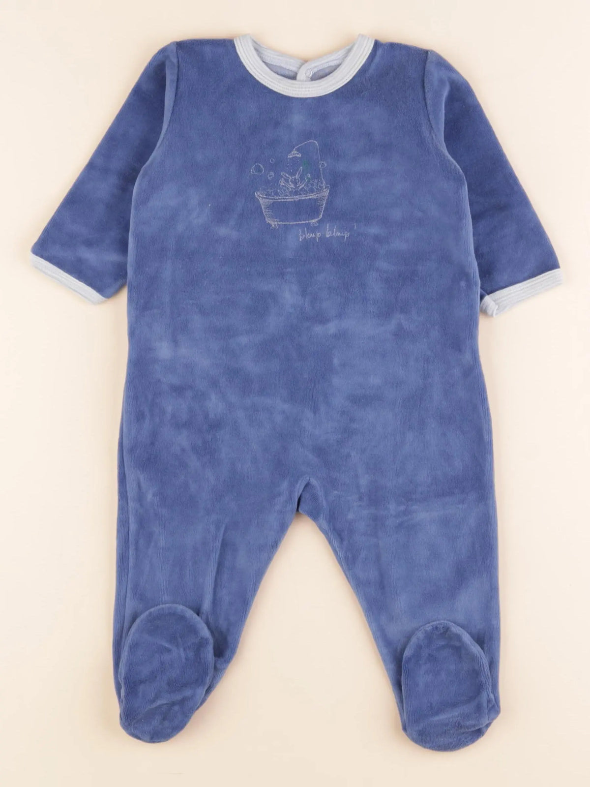 Pyjama velours bleu