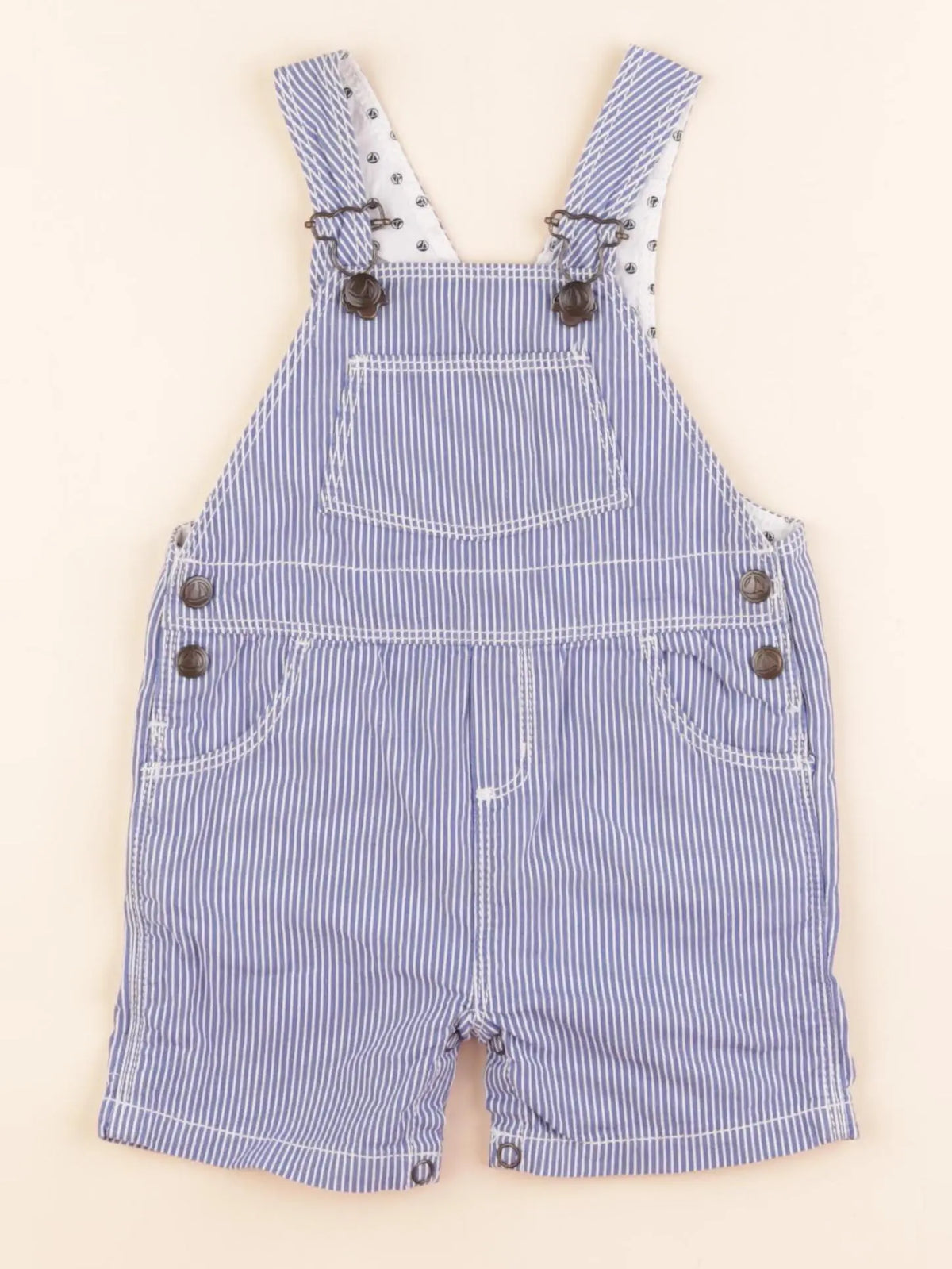 Petit Bateau - salopette bleu - 6 mois
