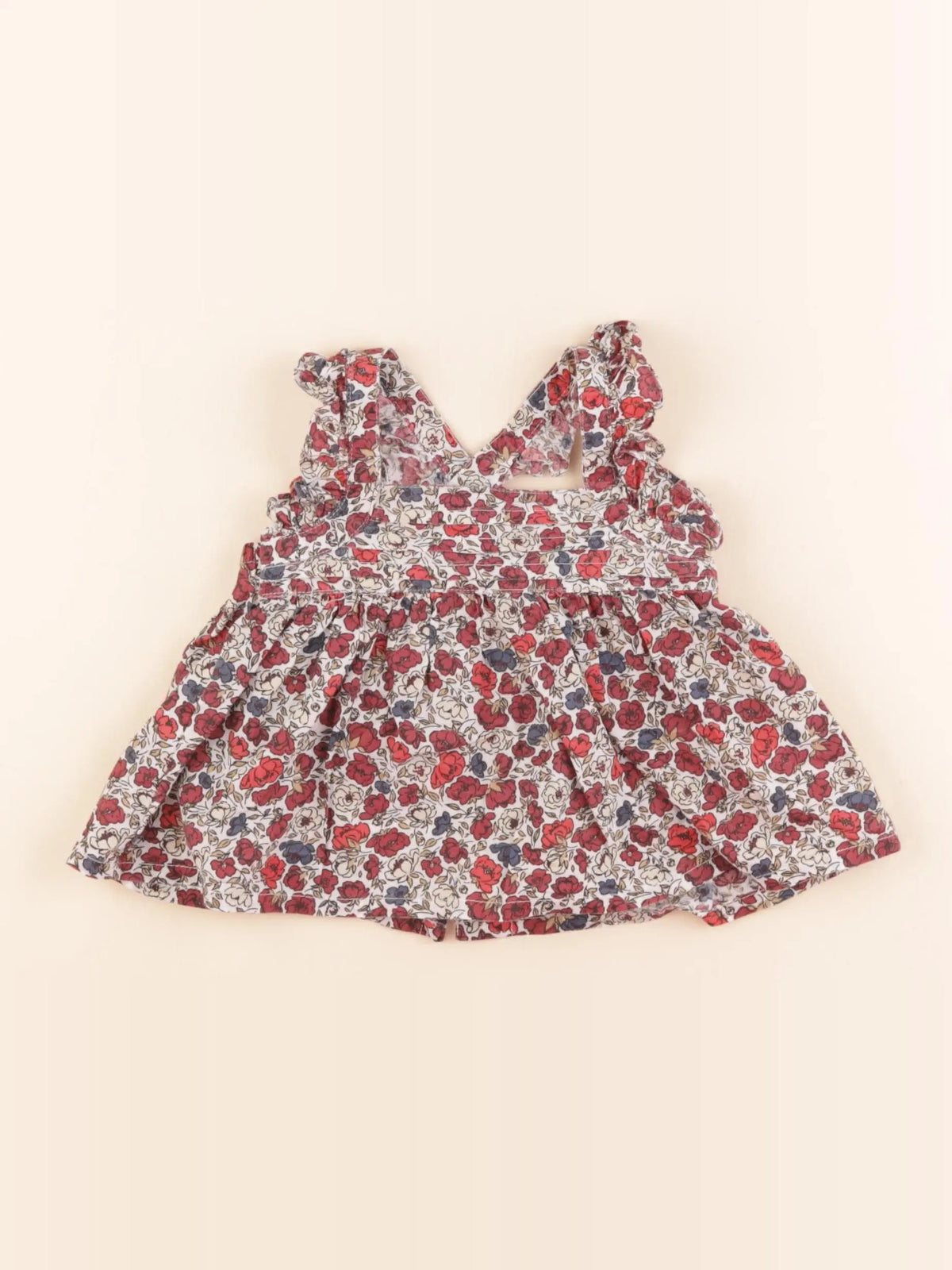 Boutchou - blouse rouge - 9 mois