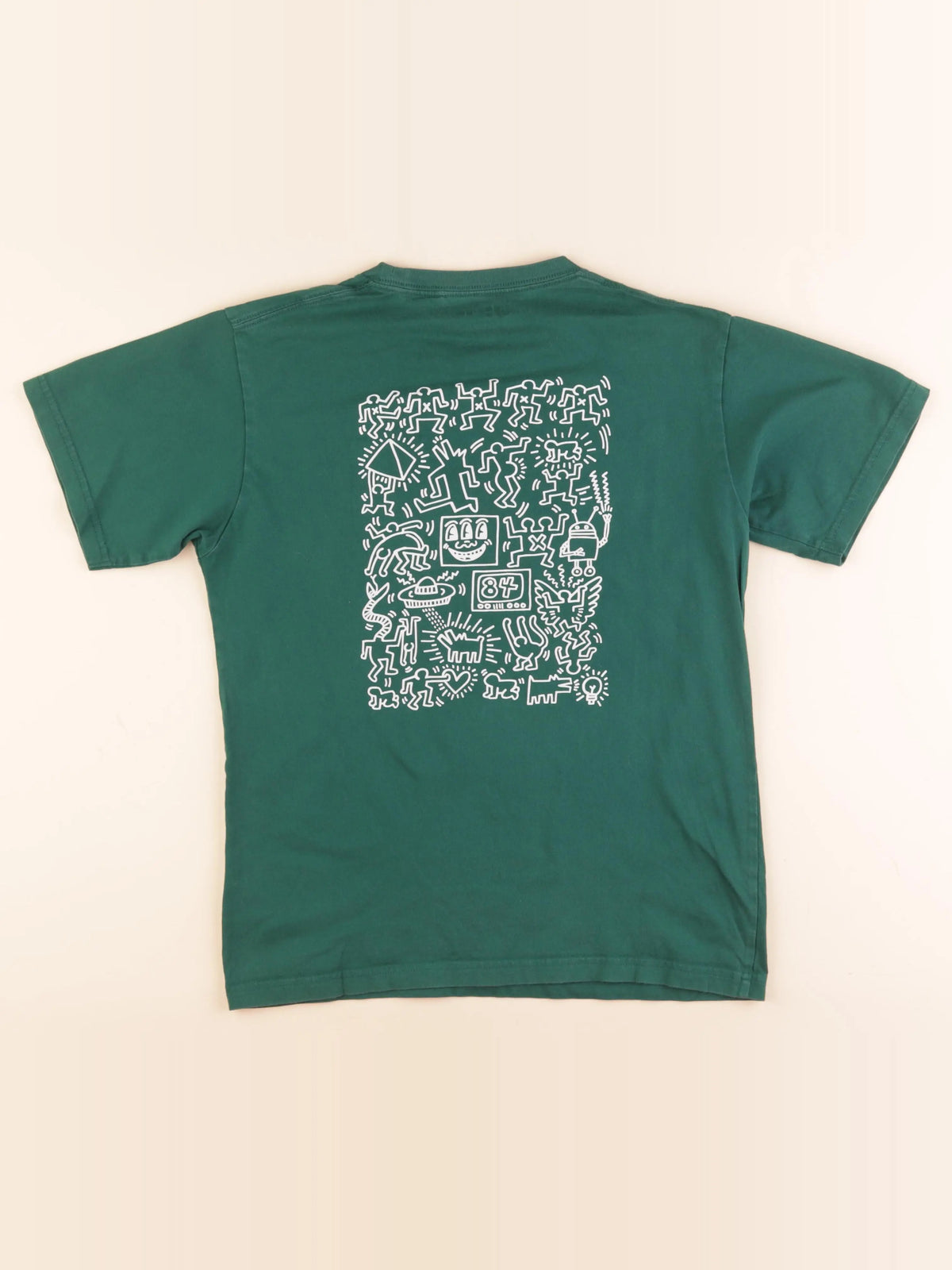 Uniqlo - tee-shirt imprimé au dos vert - 13 ans