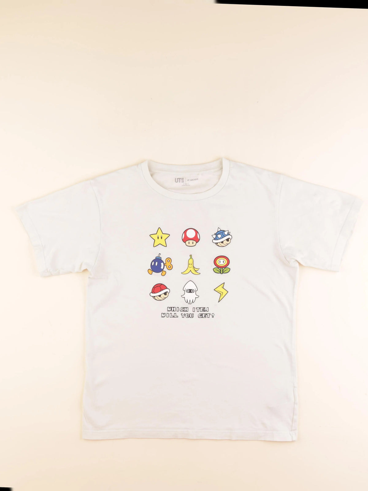 Uniqlo - tee-shirt beige - 13 ans
