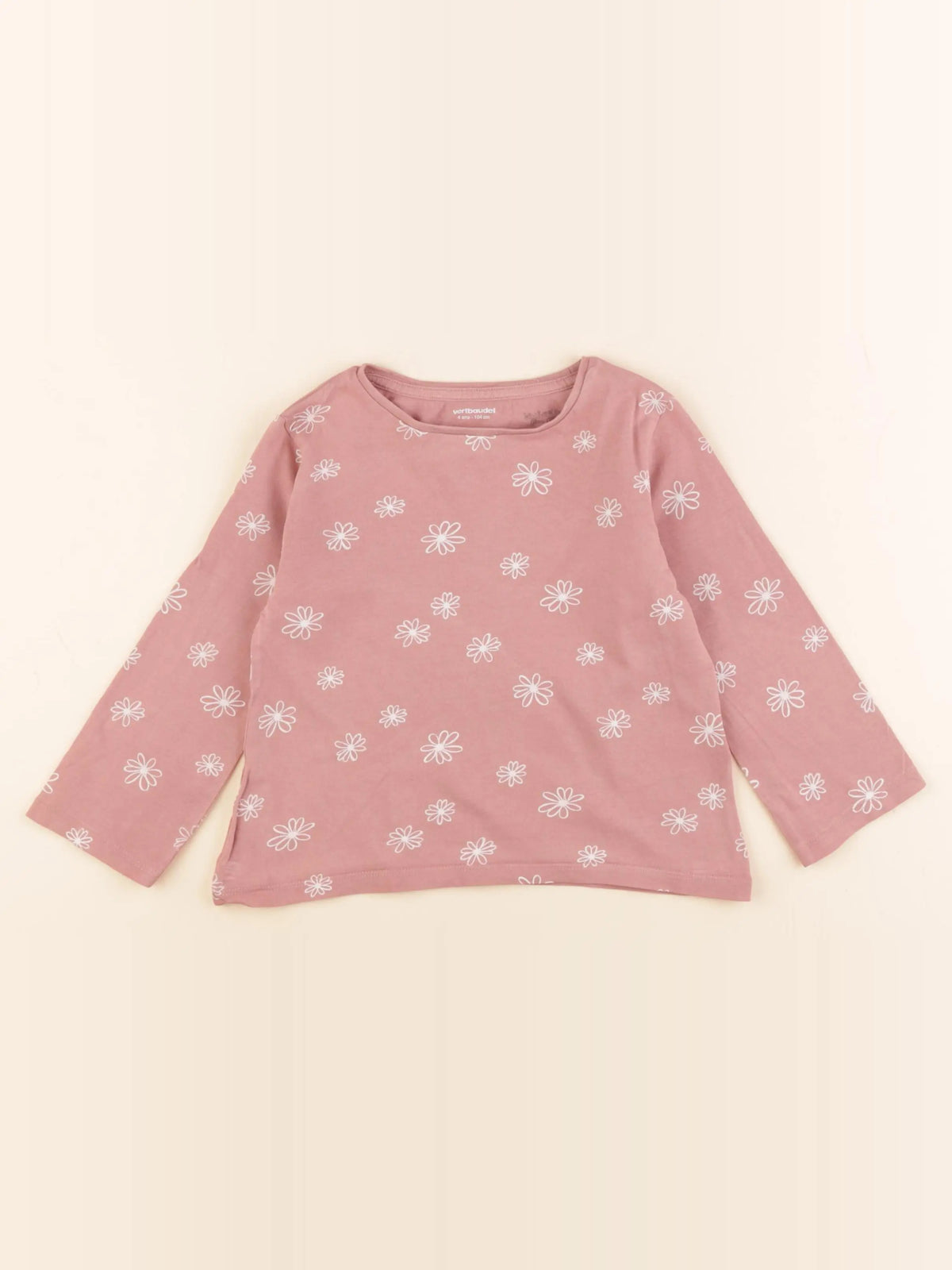 Vertbaudet - tee-shirt rose - 4 ans