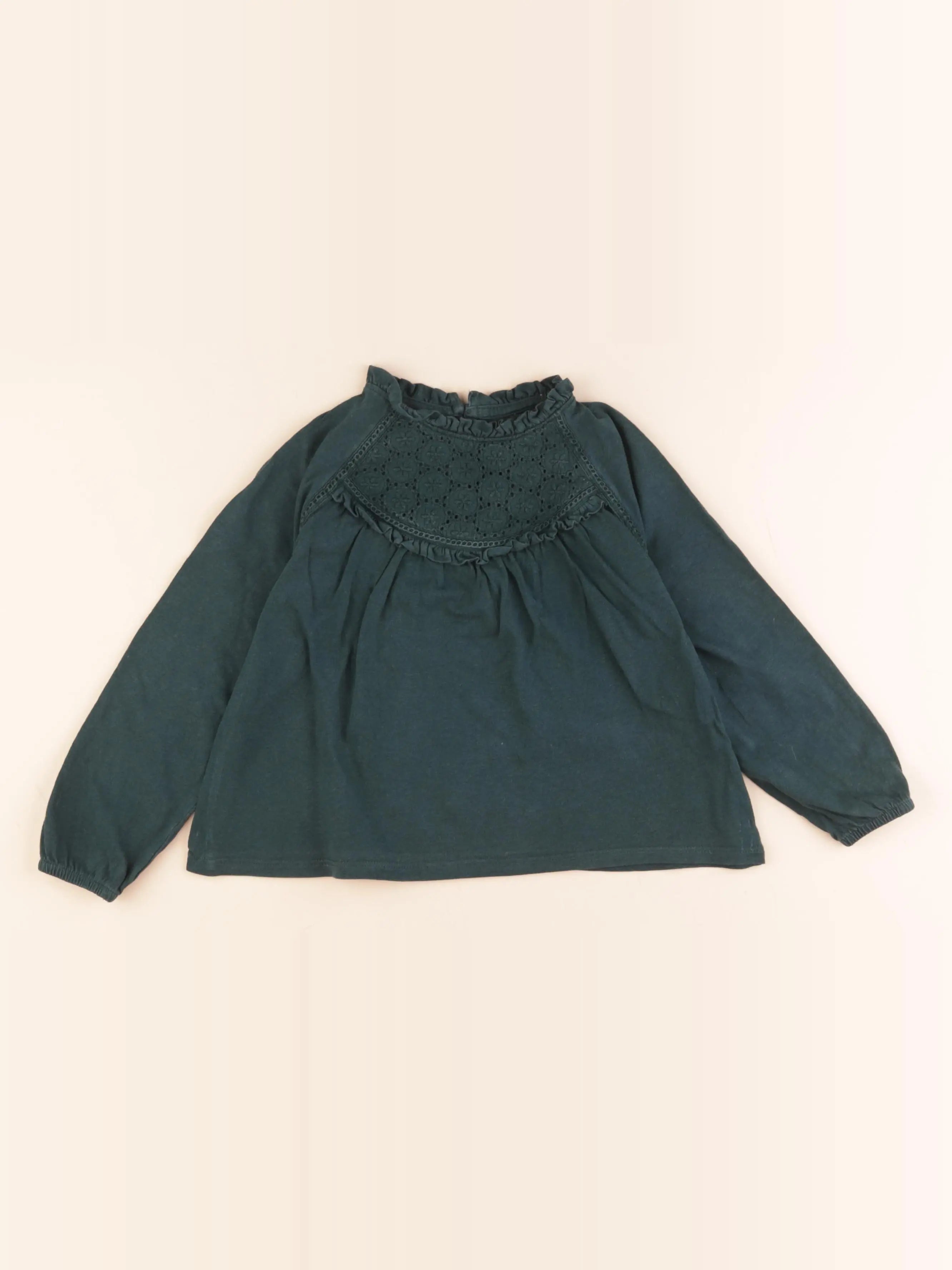 Vertbaudet - tee-shirt vert - 4 ans