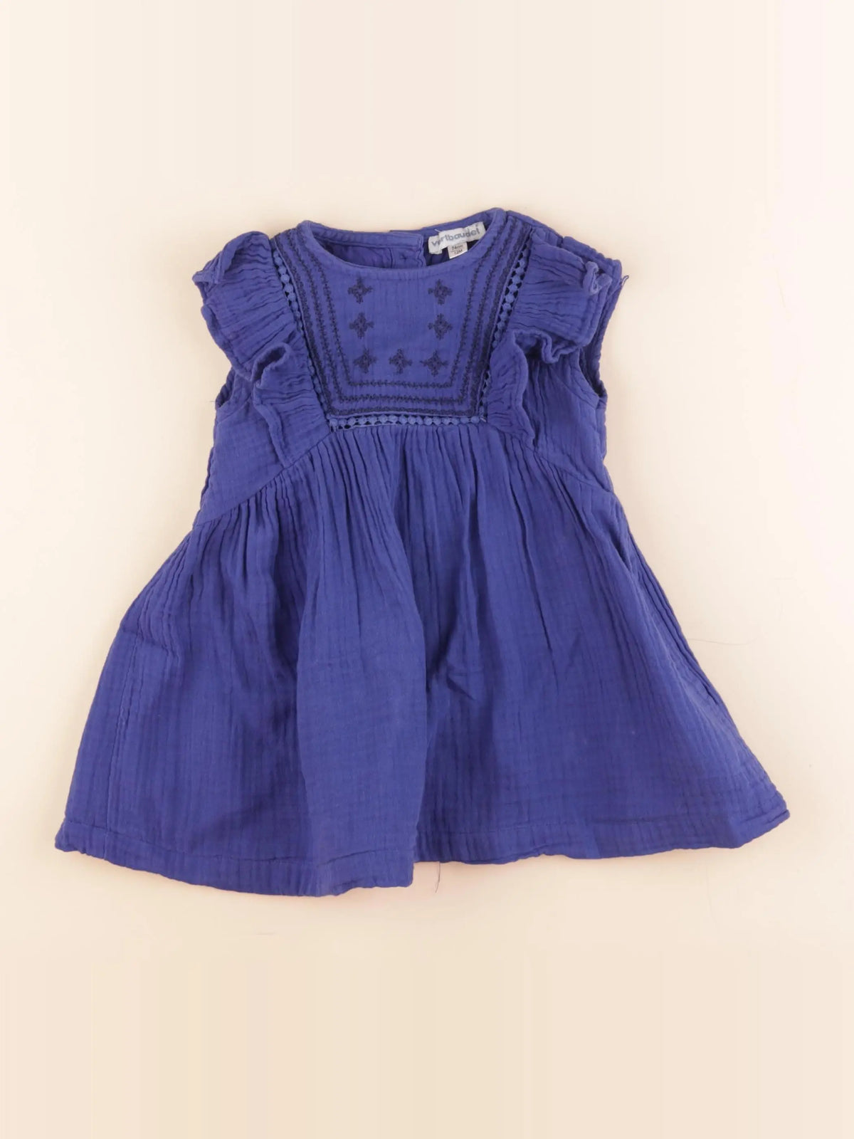 Vertbaudet - robe bleu - 12 mois