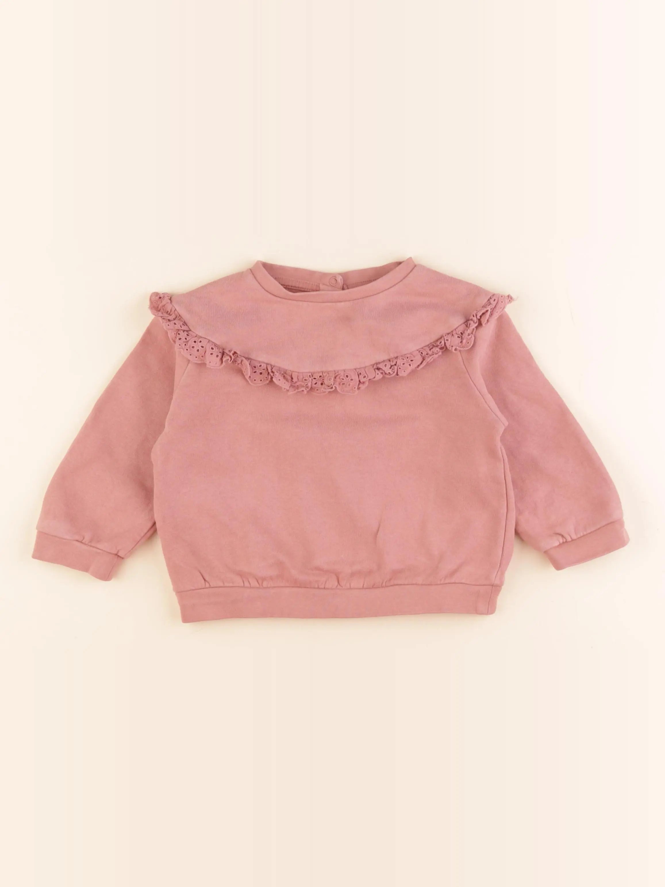 Vertbaudet - sweat rose - 24 mois