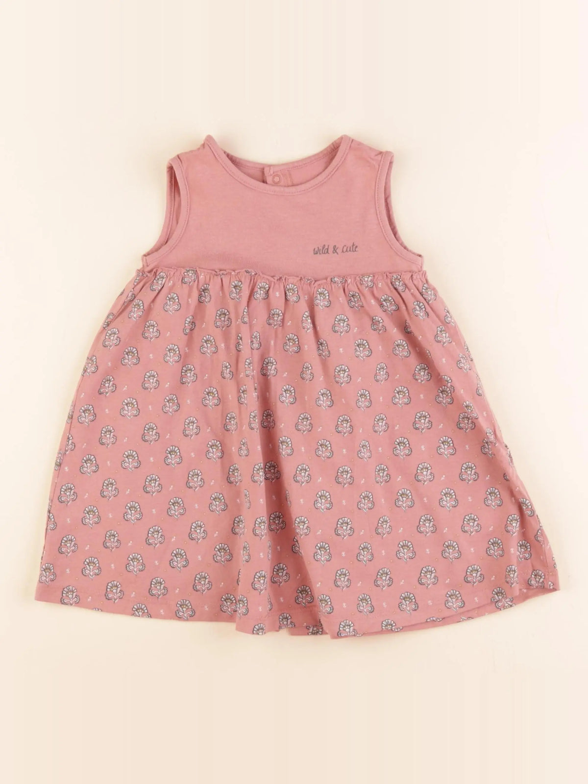 Vertbaudet - robe rose - 12 mois