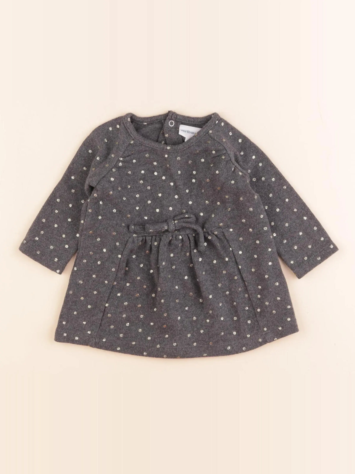 Vertbaudet - robe gris - 3 mois