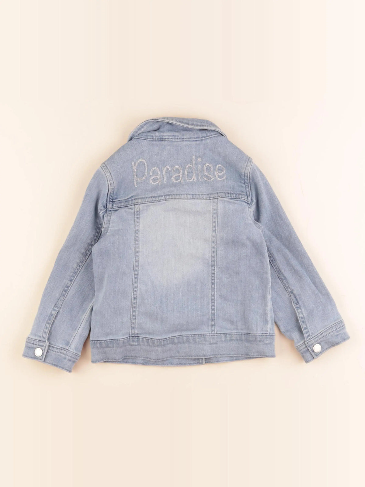 Vertbaudet - veste imprimé au dos bleu - 3 ans