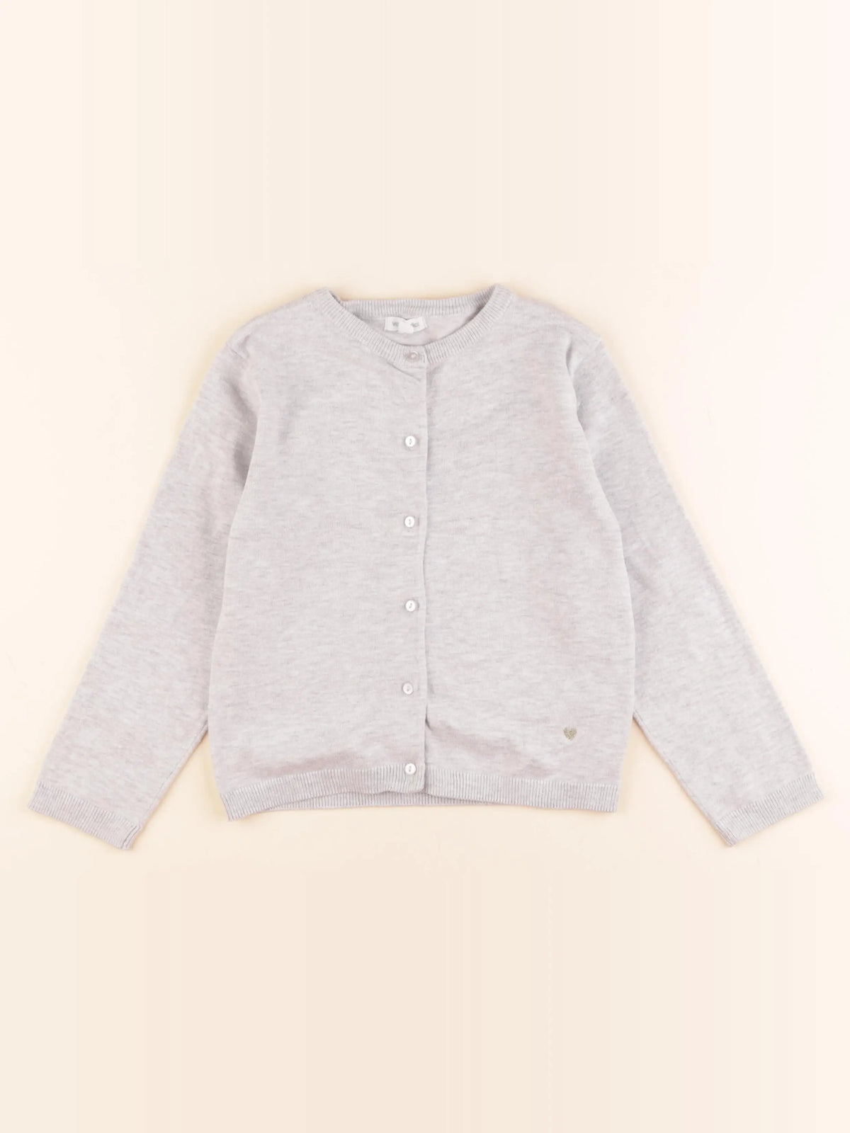 Vertbaudet - gilet gris, or - 6 ans