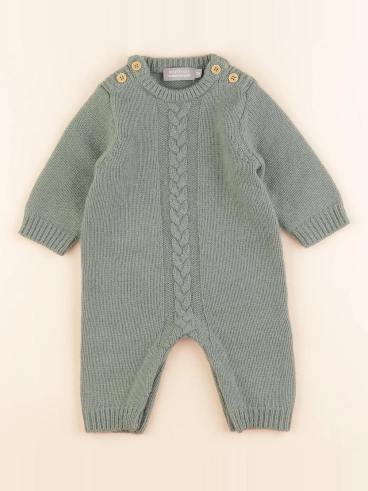 Boutchou - combinaison vert - 3 mois
