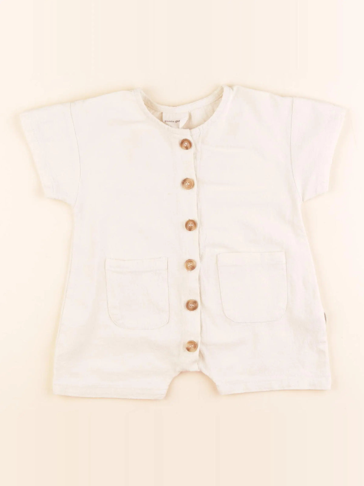 Gamin gamine - combinaison beige - 3/6 mois