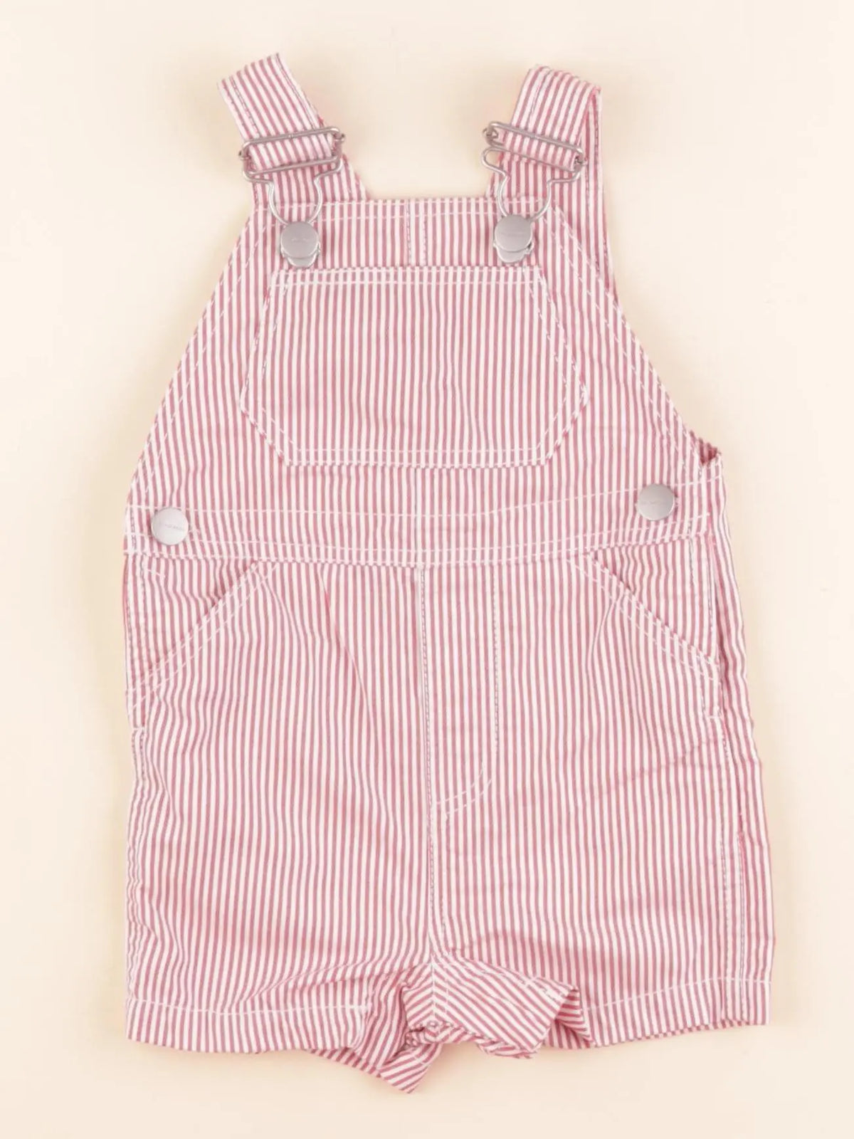 Petit Bateau - salopette blanc, rouge - 6 mois