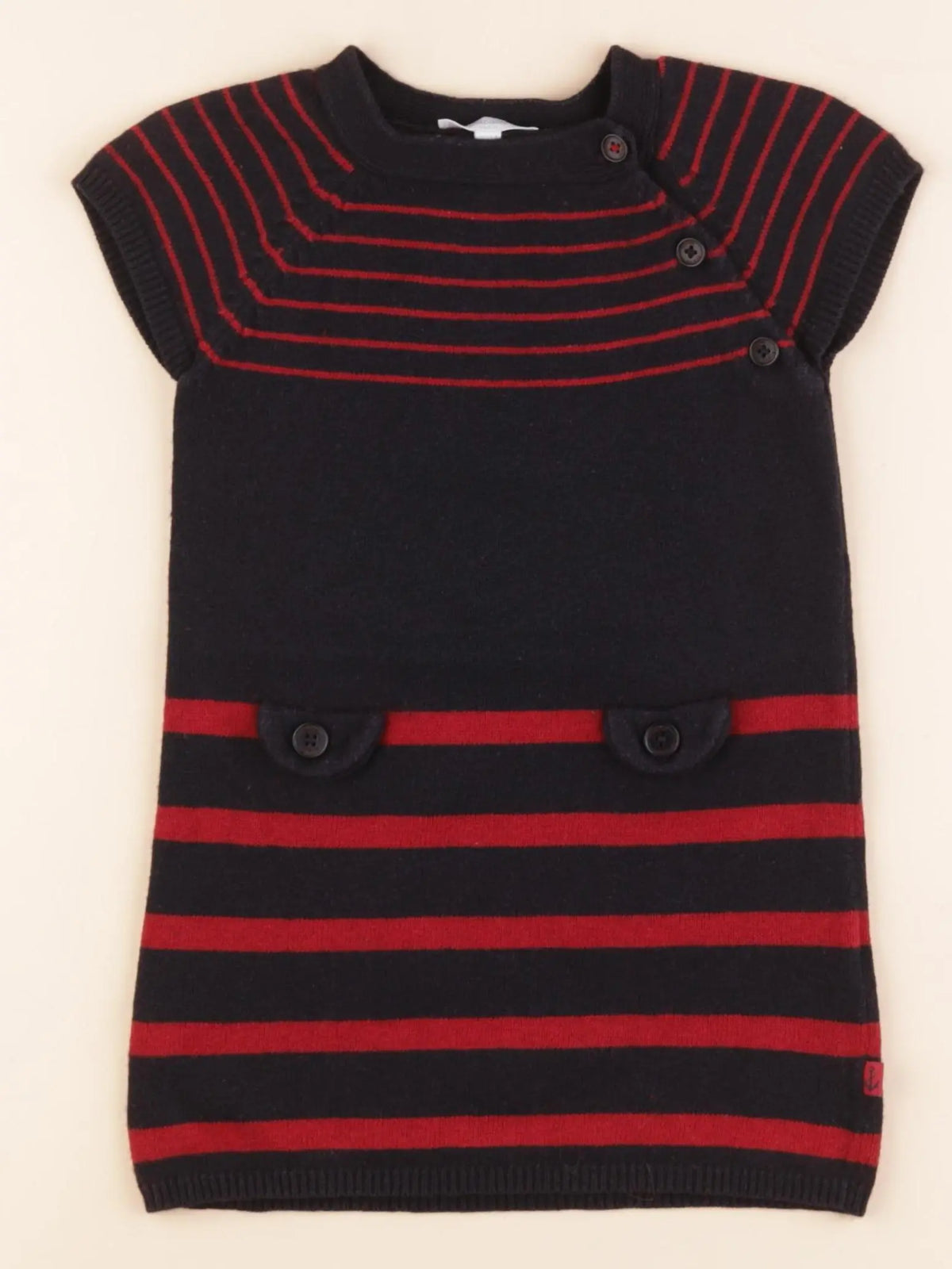 Jacadi - robe bleu, rouge - 24 mois