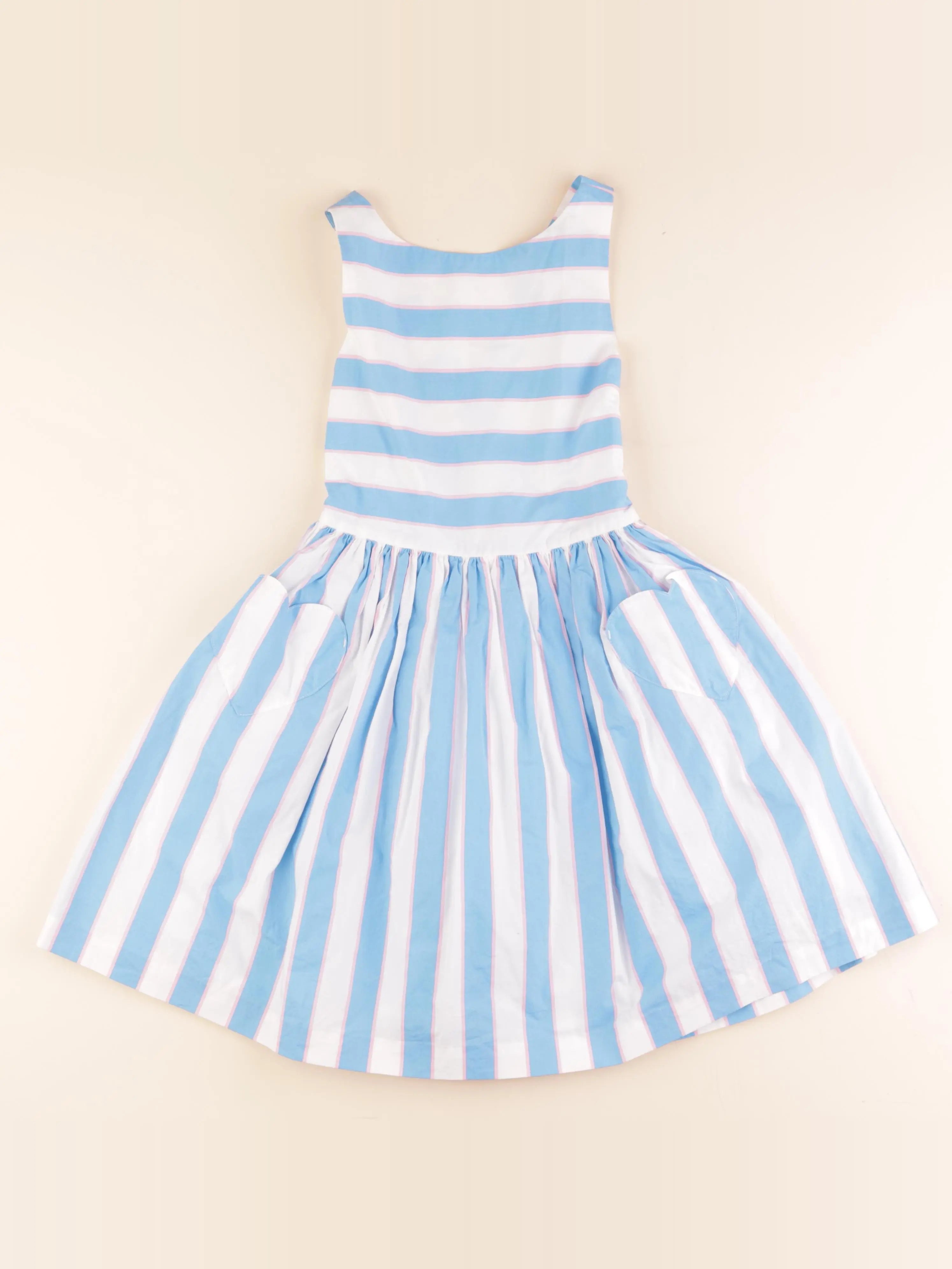Jacadi - robe blanc, bleu - 8 ans