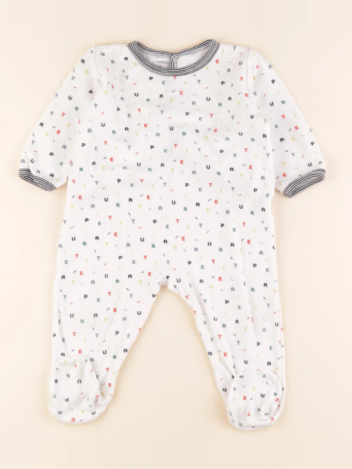 Pyjama velours blanc, multicolore