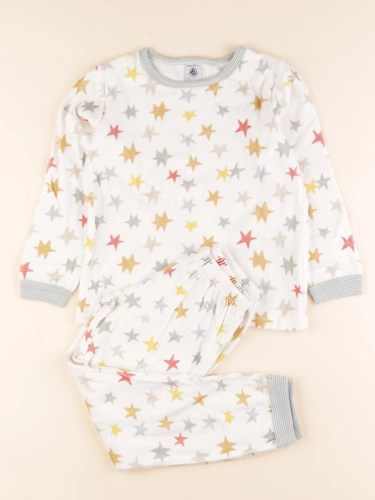 Pyjama velours blanc, multicolore