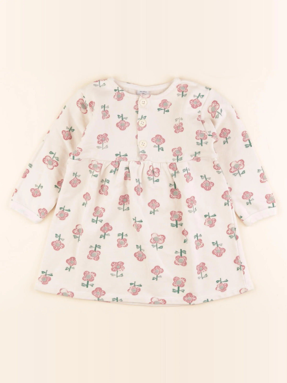 Robe beige, rose